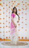Sc Onam Linen Cotton Woven Crafted With Paisley Printed Saree Wholesale Price