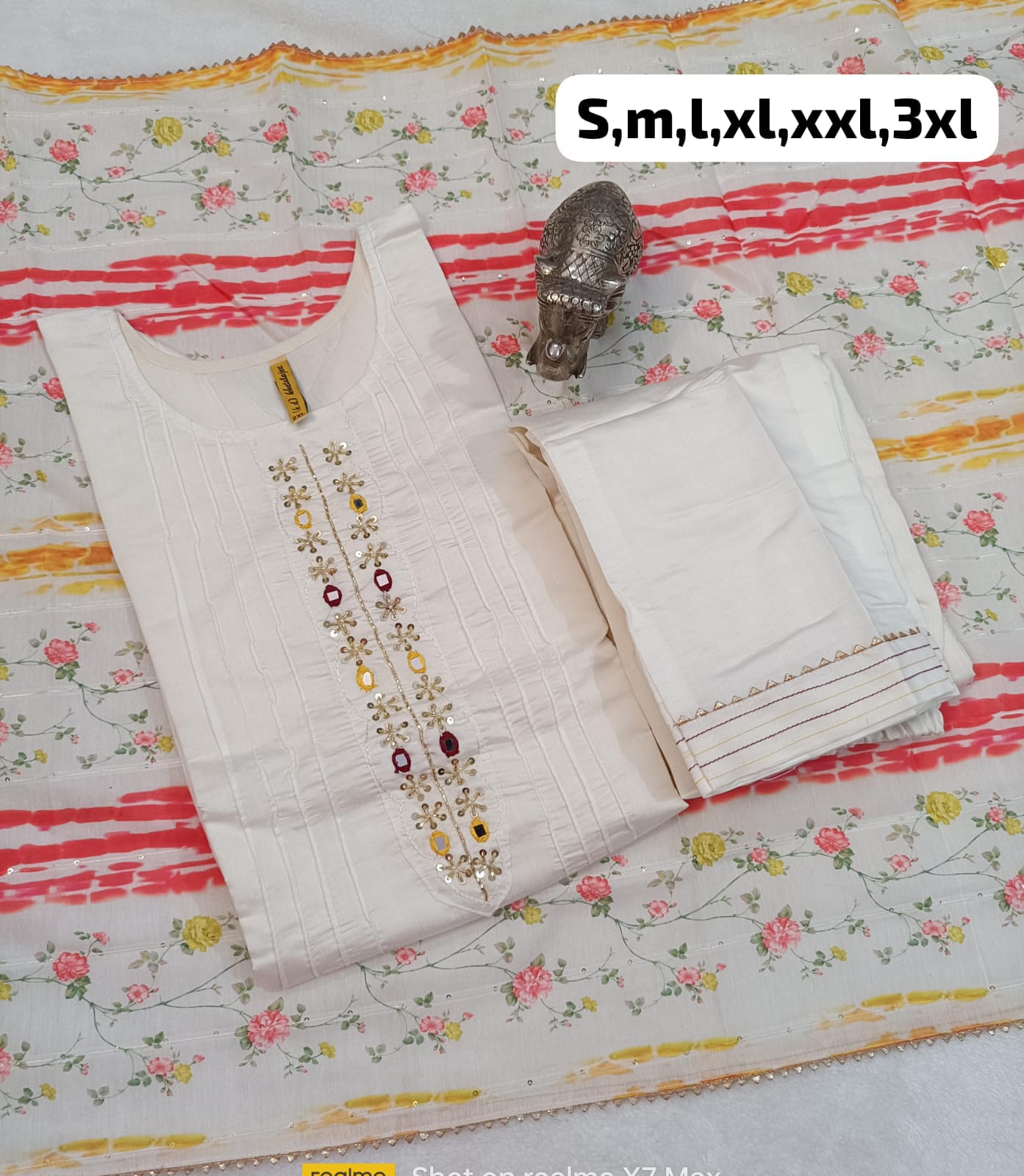 Virat Hand Work Masleen Kurti With Bottom Dupatta Catalog
