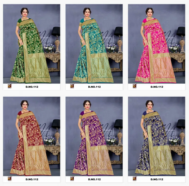 Ronisha 112 Traditional Wear Banarasi Silk Saree Wholesale Clothing Distributors In India