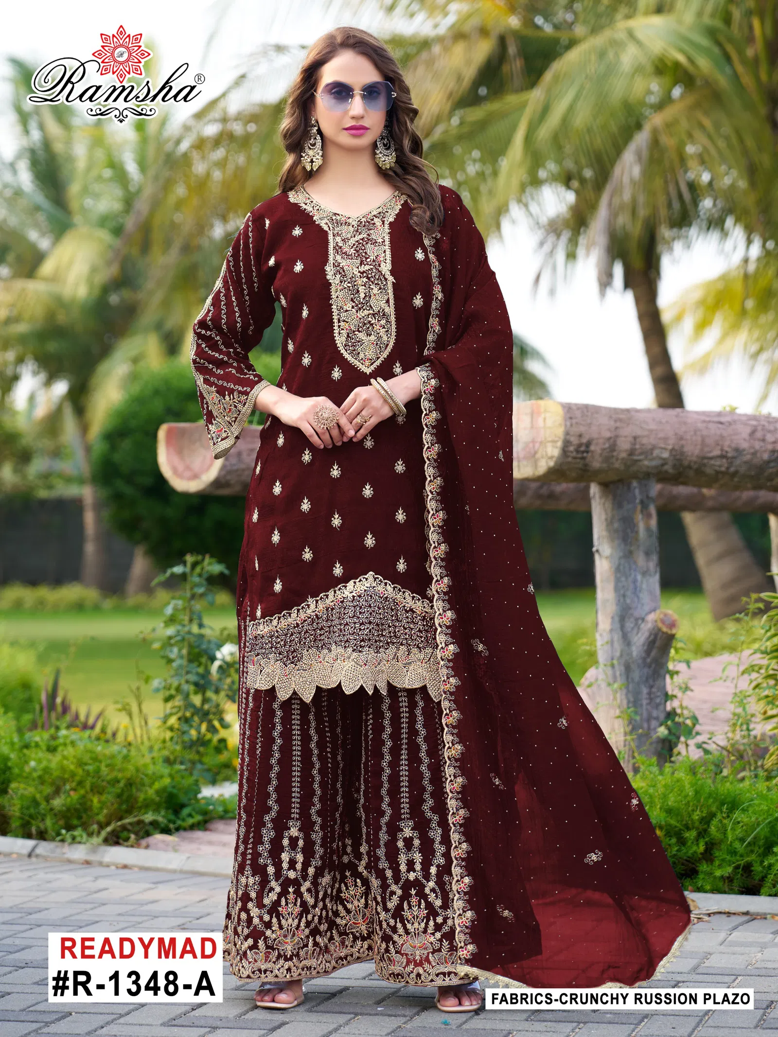 R 1348 Nx By Ramsha Crunchy Pakistani Readymade Suits Exporters In India