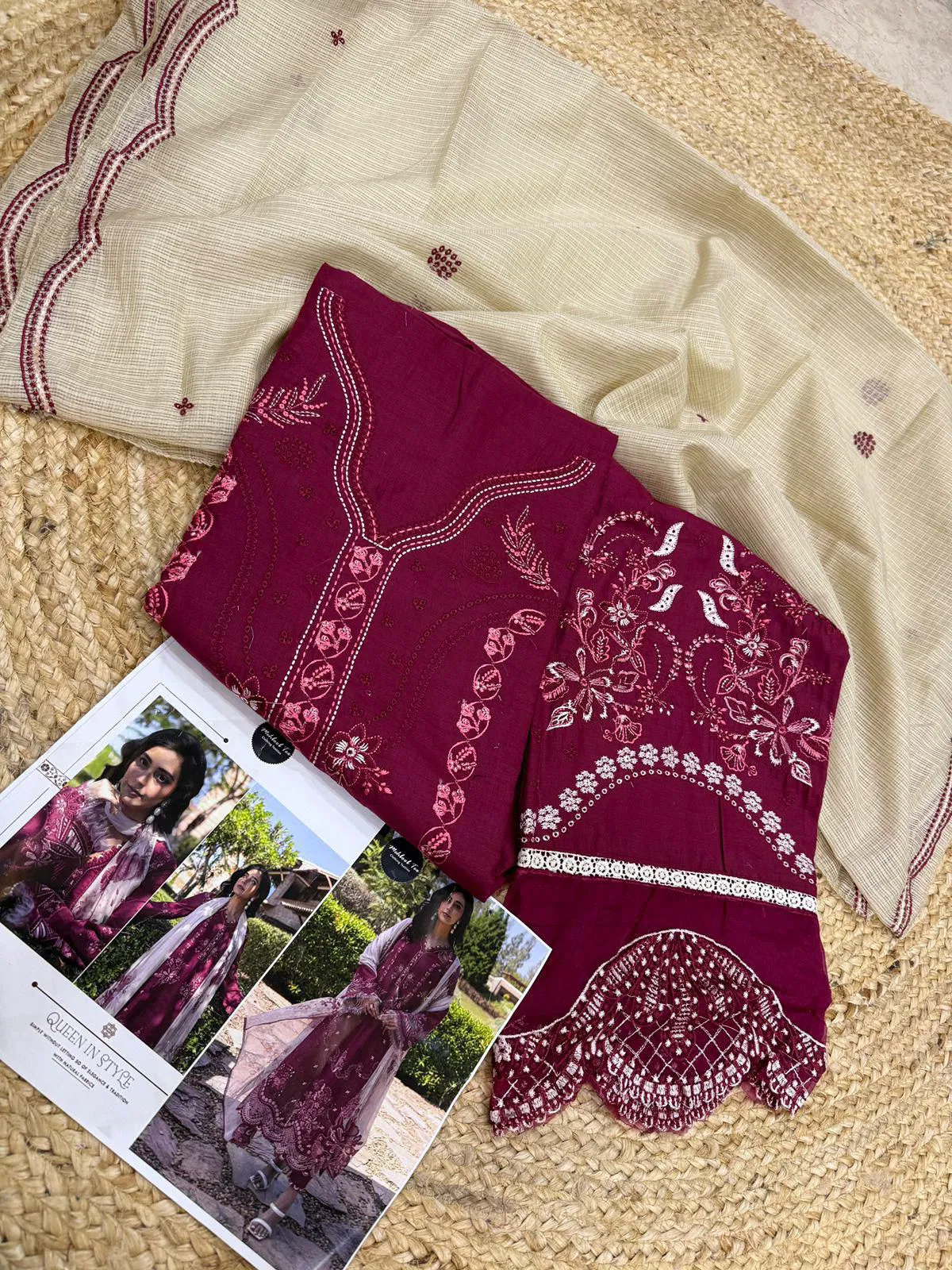 1651 Mehbbob Tex Visocse Lawn Embroidery Pakistani Suits Wholesale Online