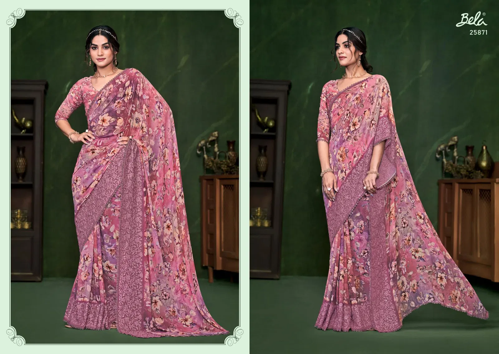 Amelia By Bela Fashion Pure Digital Print Saree Exporters In India