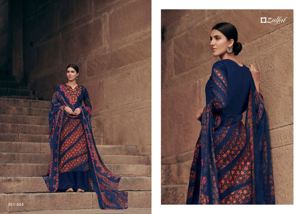 Zulfat Amira Zulfat Amira Fancy Festive Wear Digital Printed Designer Top With Four Side Less Dupatta Dress Material Collection
