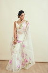 VK4054 Digital Print Orgenza Silk Saree Wholesale Market In Surat With Price