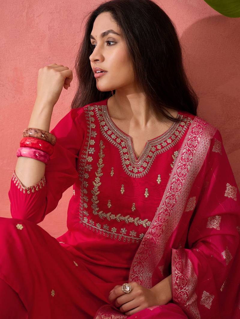 Color Set 8507 Beautiful Roman Silk Kurti Bottom With Dupatta Online Wholesale