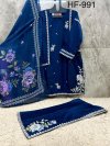 991 A To D By Hoor Tex Rayon Satin Embroidery Salwar Kameez