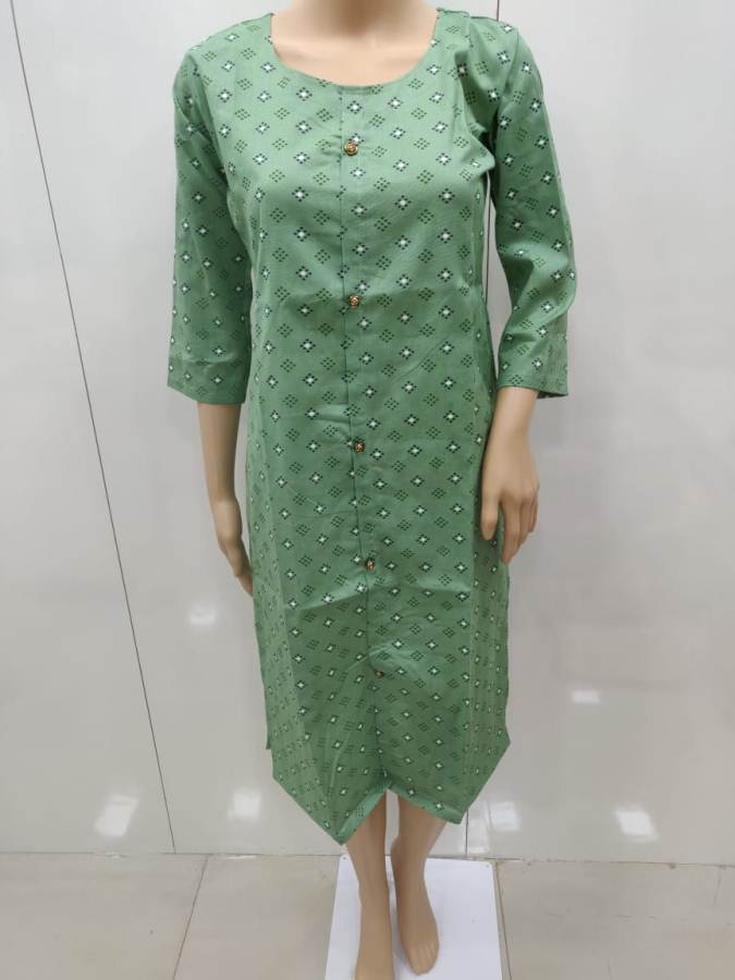 Latest Casual Office Wear Printed Pure Cotton Kurtis Collection 