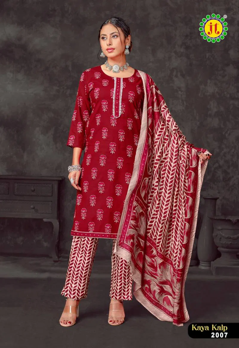 Kaya Kalp Vol 2 By Jt Cotton Printed Kurti Bottom With Dupatta Exporters In India