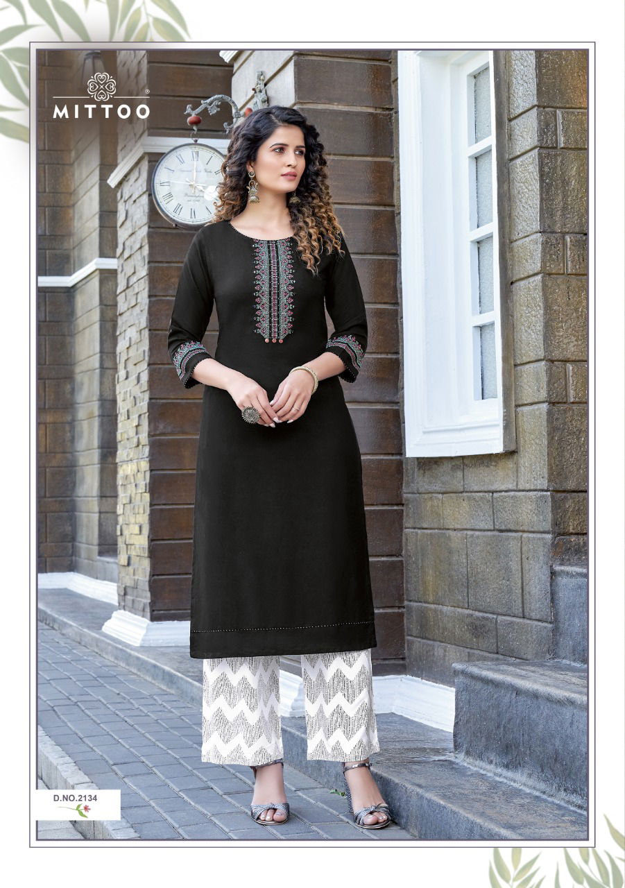 Mittoo Panghat 21 Latest Ethnic Wear Rayon Designer Kurti With Bottom Collection