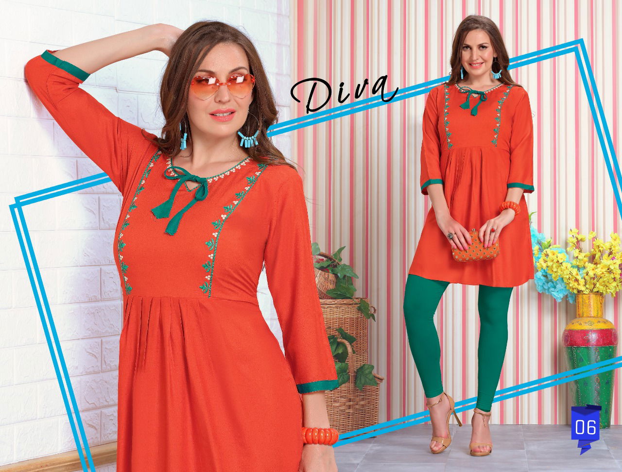 Trendy Fiza 4 fancy designer Casual Regular Wear Heavy Rayon Short Kurtis Collection