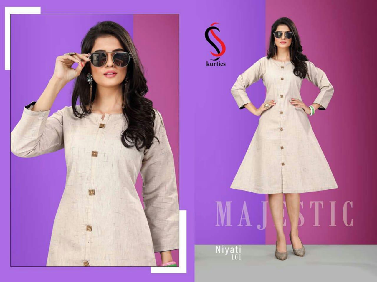 SS Niyati Latest Anarkali Style Three Fourth Hand Stylish Kurtis Collection  