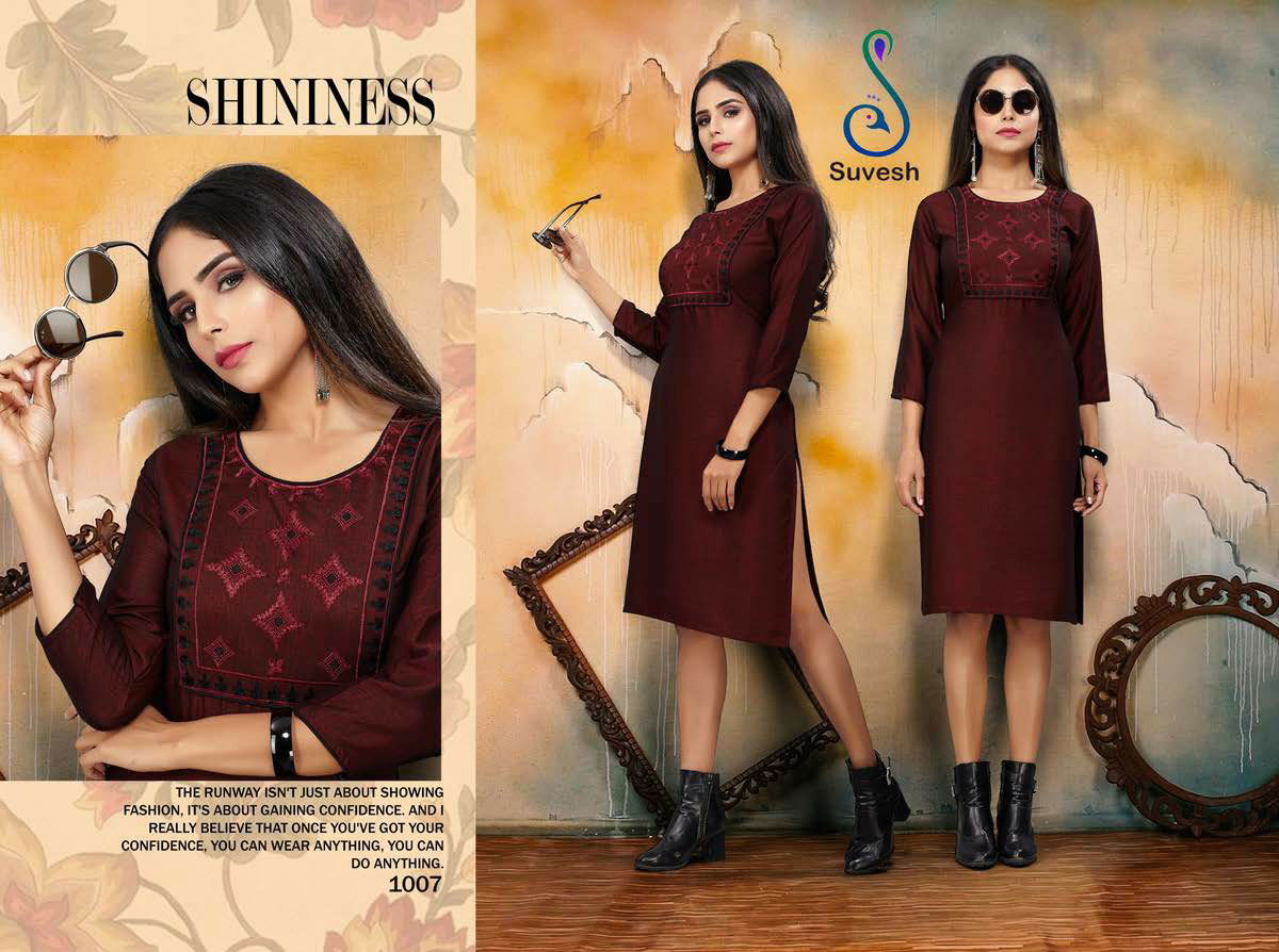 SUVESH NIYATI VOL-2 Latest Design Ethnic Regular Wear Embroidery Work Rayon Kurti Collection