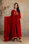 Naisha K 334 Mulmul Cotton Embroidered Kurti With Pant Dupatta Online Wholesale
