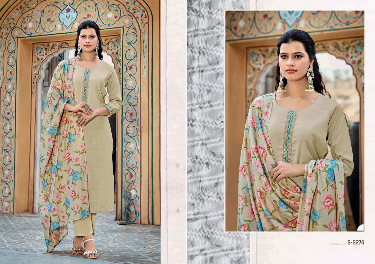 Harunika By Sbs Poly Cotton Kurti With Bottom Dupatta Wholesalers In Delhi