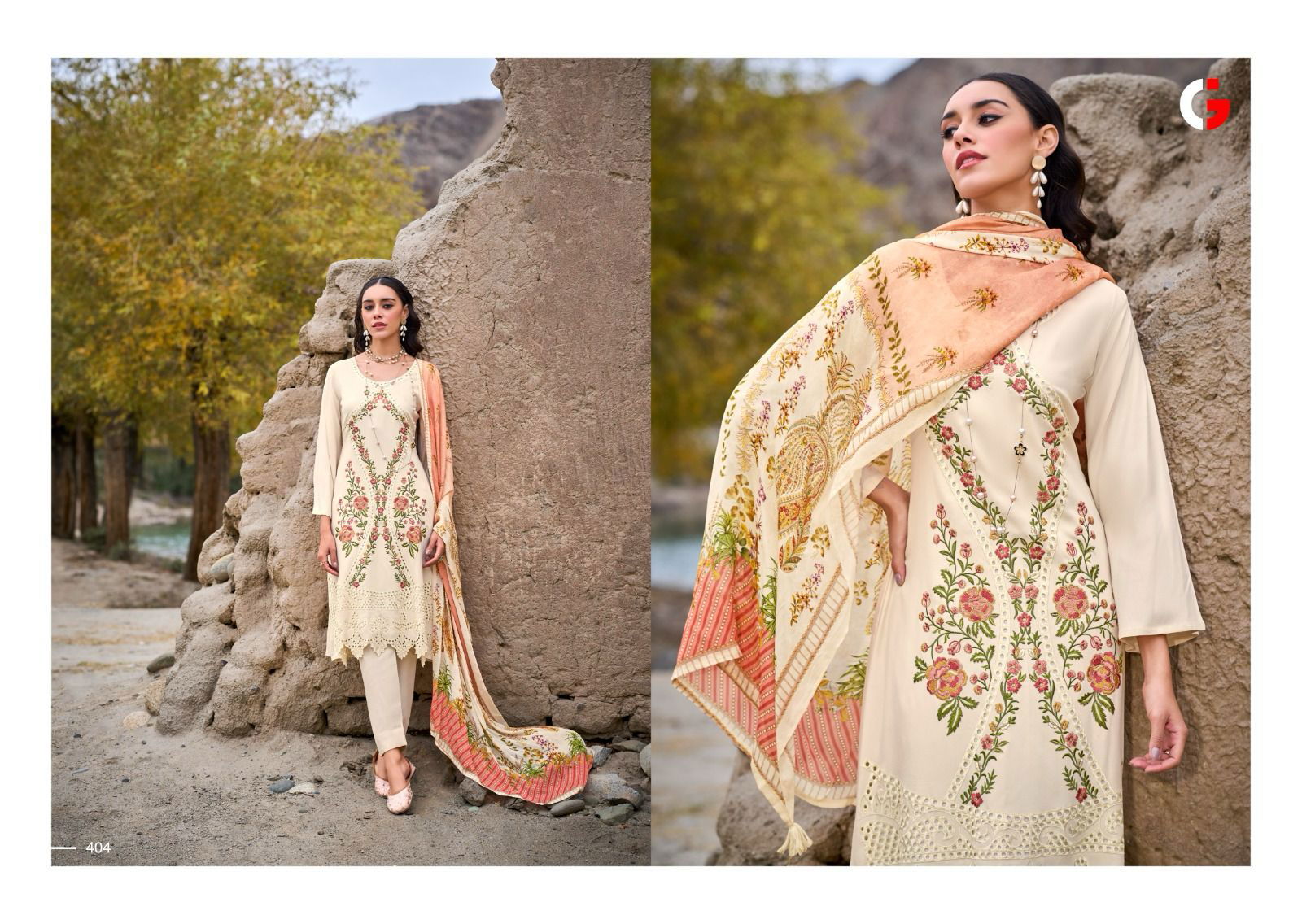 Mehtaab By Gull Jee Viscose Pashmina Kurti Bottom With Dupatta Dress Material Catalog