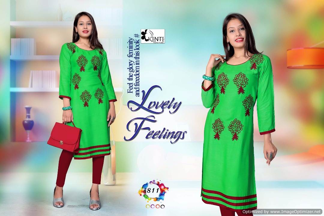 Kinti-Rich Look Vol-8 Latest fancy Regulars wear Embroidery kurtis Collection
 