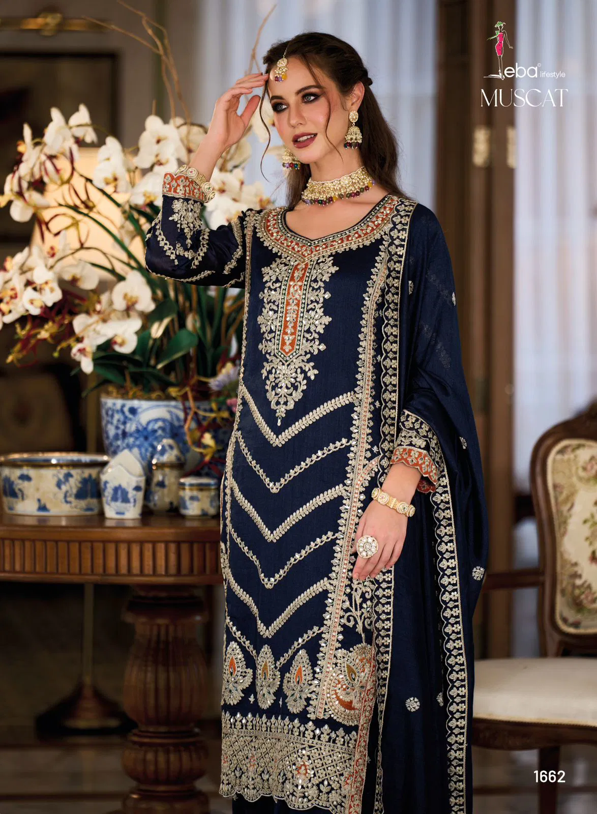 Muscat By Eba Wedding Wear Heavy Readymade Suits Exporters In India
