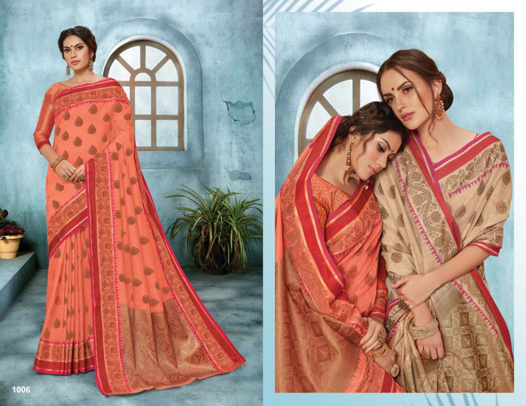 Sangam Shubhangi Latest Designer Collection Fancy Wedding Wear Heavy Linen silk Heavy Sarees
