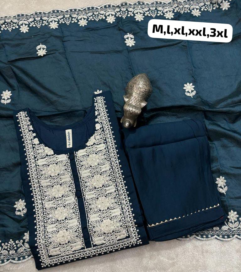 Virat Heavy Work Non Catalog Kurti With Bottom Dupatta Catalog