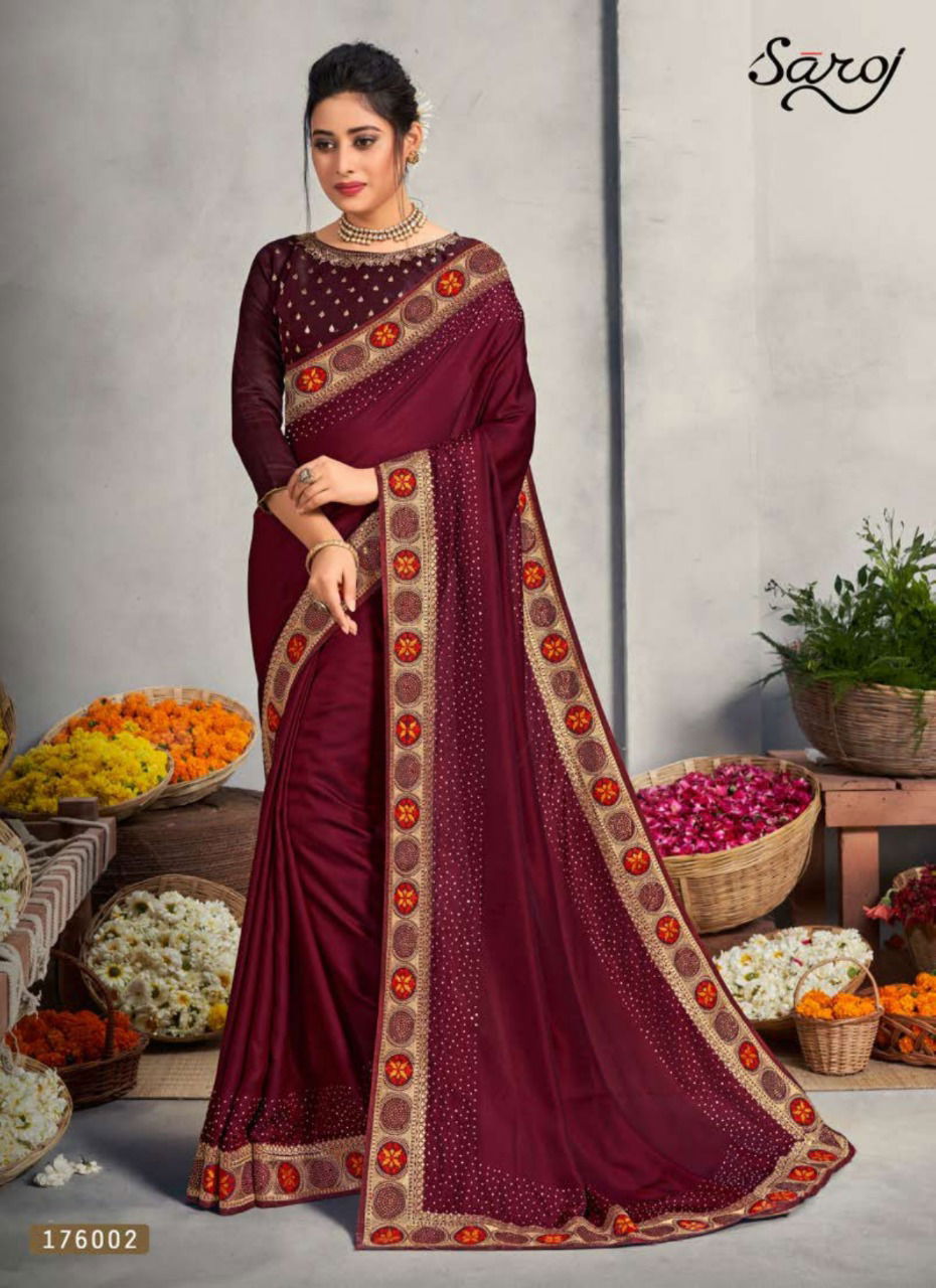 Saroj Miracle Fancy Latest Printed Festive Wear Silk Sarees Collection