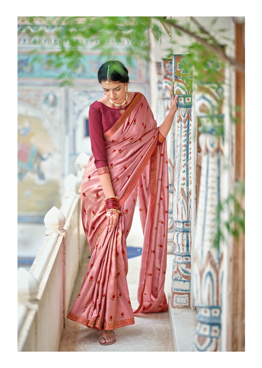 Kashvi Karigari Vichitra Jari With Fancy Lace Casual Wear Silk Saree Collection
