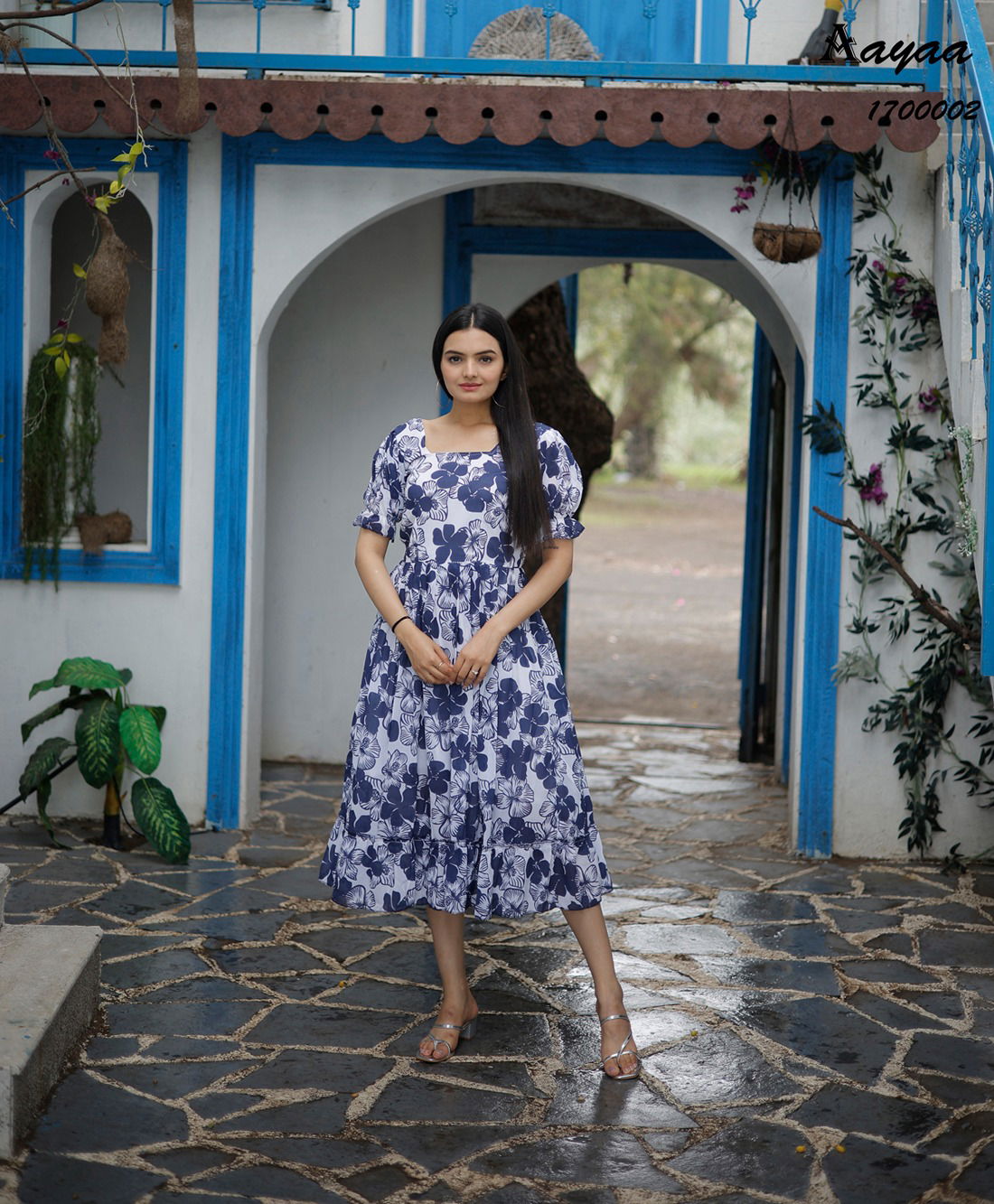 Aayaa Vol 17 Fancy Digital Print Faux Georgette Girls One Piece Western Wholesale In Delhi