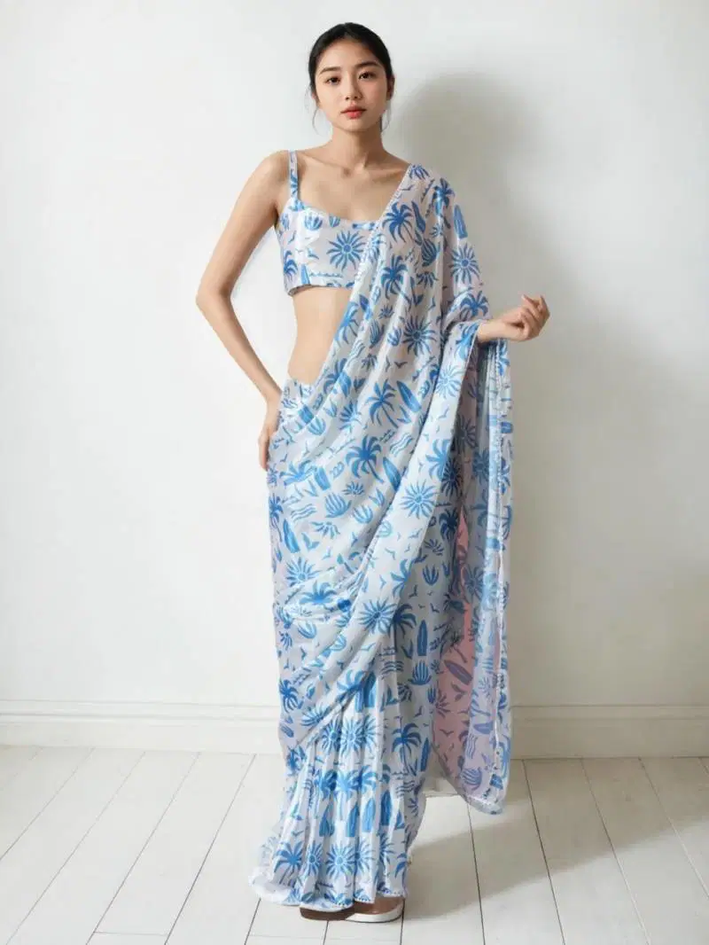 Vt 705 Digital Printed Chinon Silk Stylish Saree Wholesale Suppliers In Mumbai