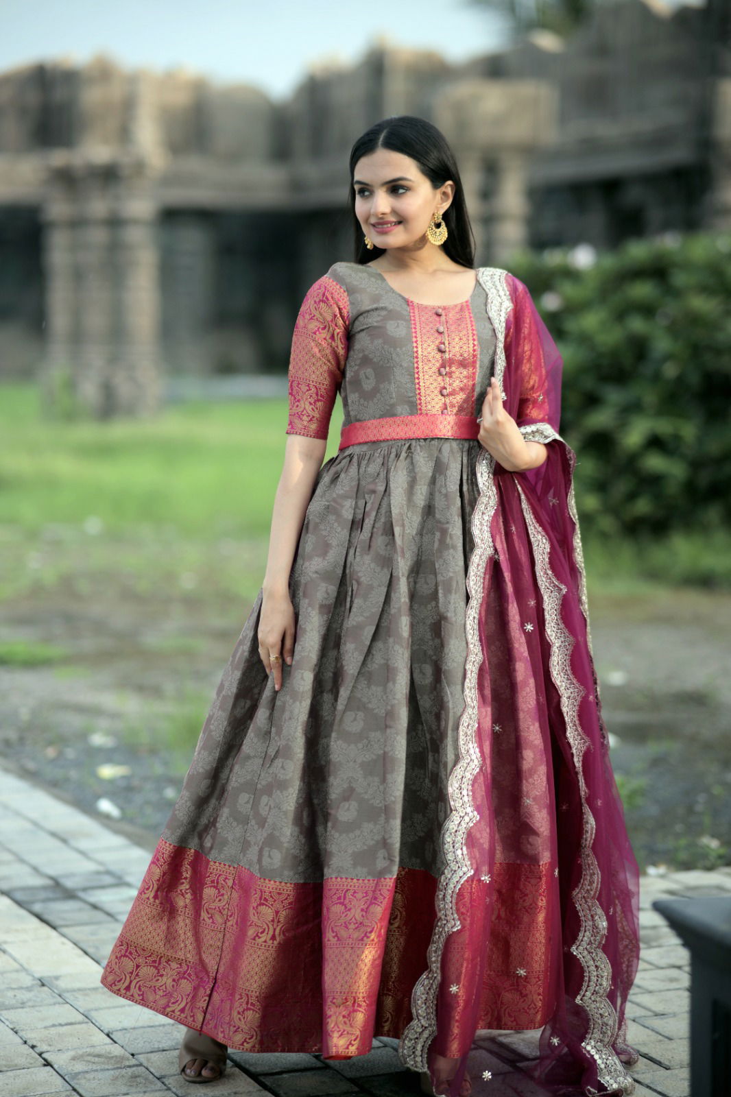 Ka 1057 Kanjivaram Silk Gown Catalog
