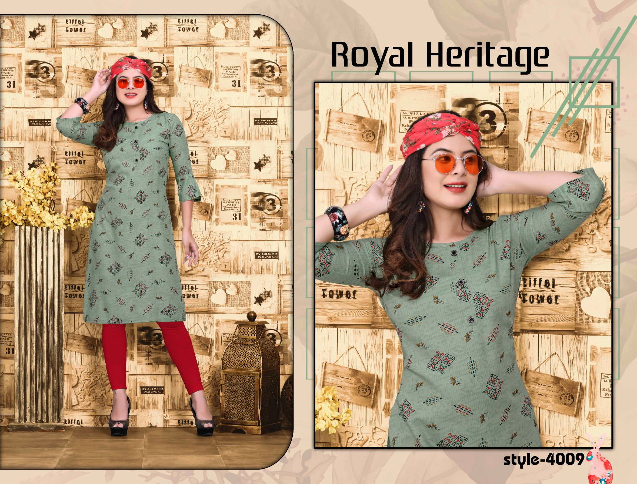Heaven 4 Casual Regular Wear Rayon Printed Kurti Collection
