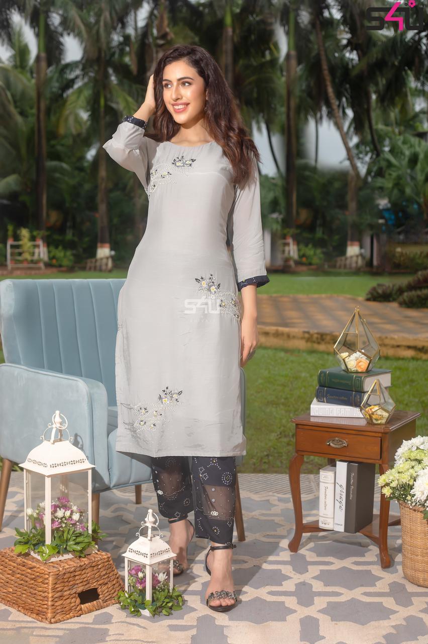 S4u Shivali Limelight Fancy Festive Were Masleen Kurtis With Bottom Collection
