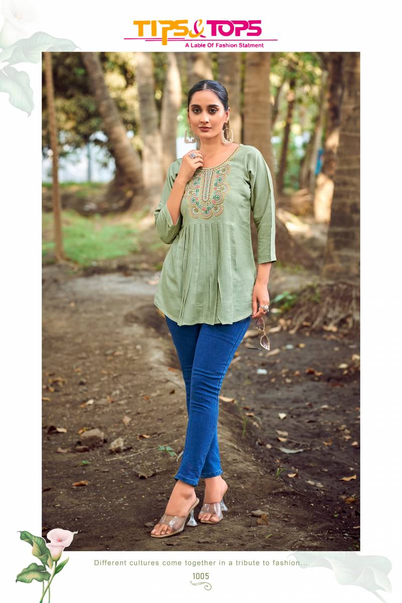 Pulpy Vol 15 By Tips Tops Rayon Fancy Western Ladies Top Online Wholesale