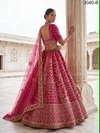 Pink Colour Gadhwal Silk Premium Bridal Lehenga Choli 3040 B
