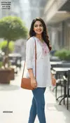 Naisha K 378 Vol 2 Cotton Flax Embroidery Casual Wear Top Online Wholesale