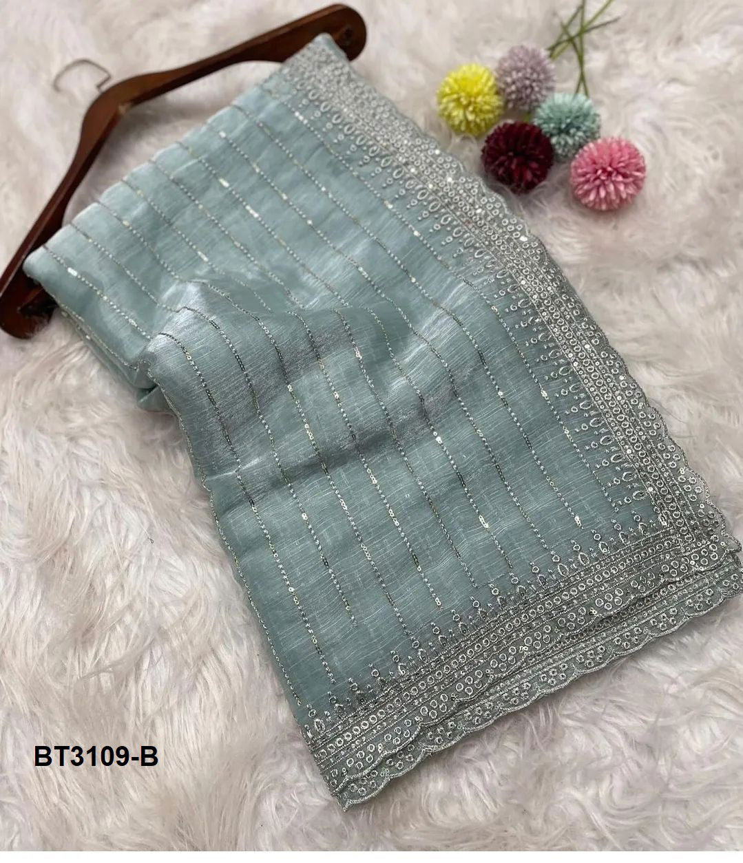 BT 3109 Colours Pure Soft Zimmy Choo Silk Saree Exporters In India