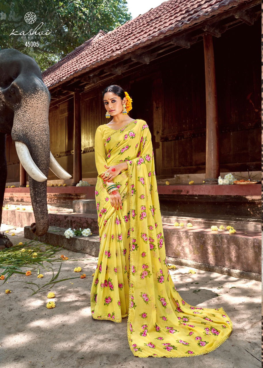 Kashvi Nirali Fancy Latest Fancy Designer Heavy Regular Casual Wear Chiffon Printed Sarees Collection
