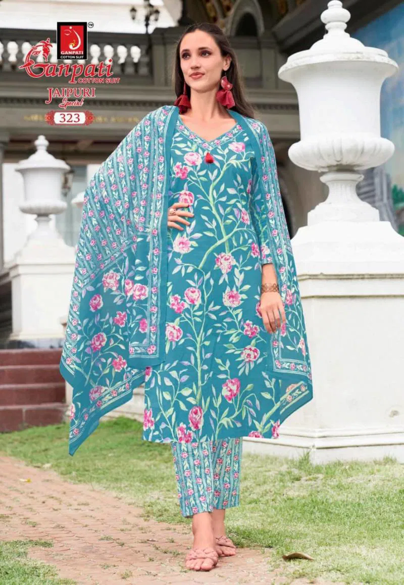 Jaipuri Special Vol 15 By Ganpati Cotton Printed Dress Material Suppliers In India