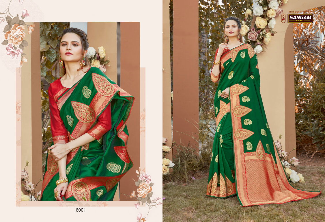 Sangam Sunaina Latest Fancy Designer Festive Wear Heavy Silk Sarees Collection
