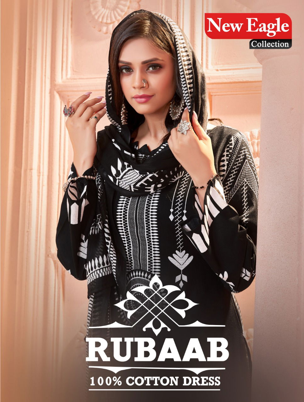 New Eagle Collection Rubaab 1 Casual Daily Wear Karachi Cotton Dress Material Collection