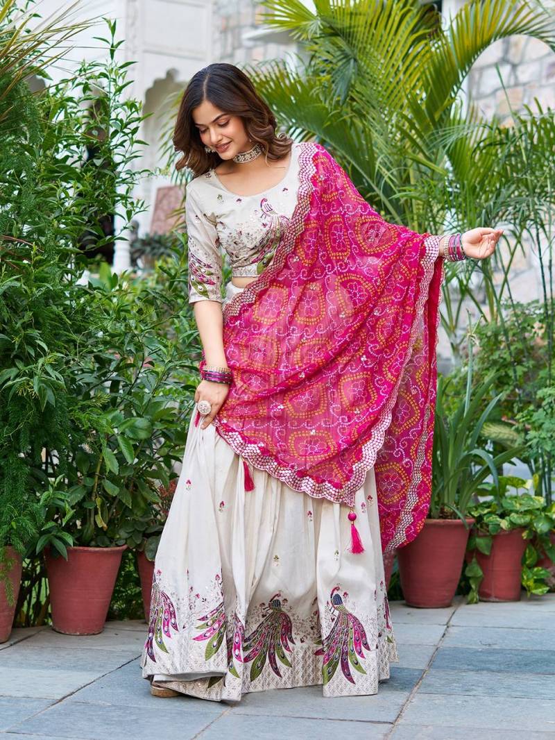 Luna Vol 57 Designer Silk Embroidered Lehenga Choli Suppliers In India