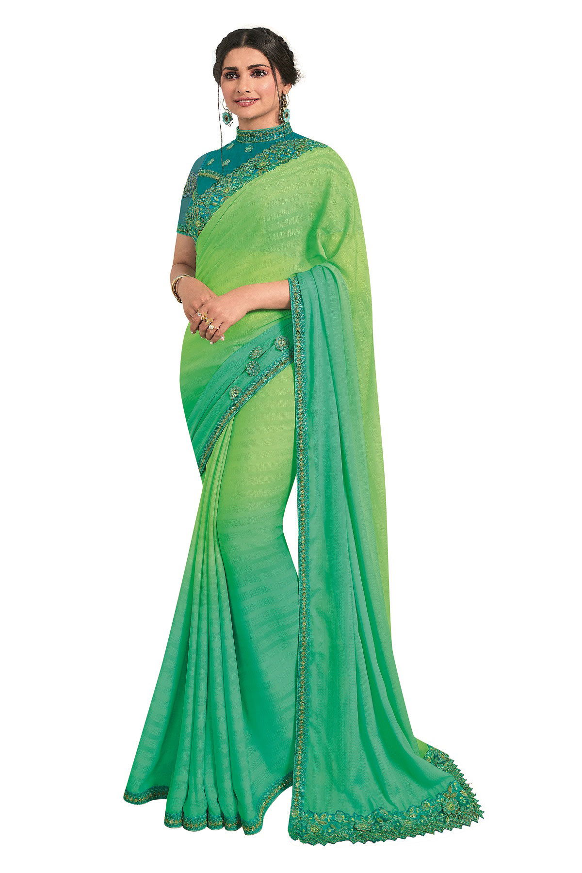 Suhani A47 Vichitra Silk Embroidery Work Stylish Party Wear Latest Designer Saree Collection
