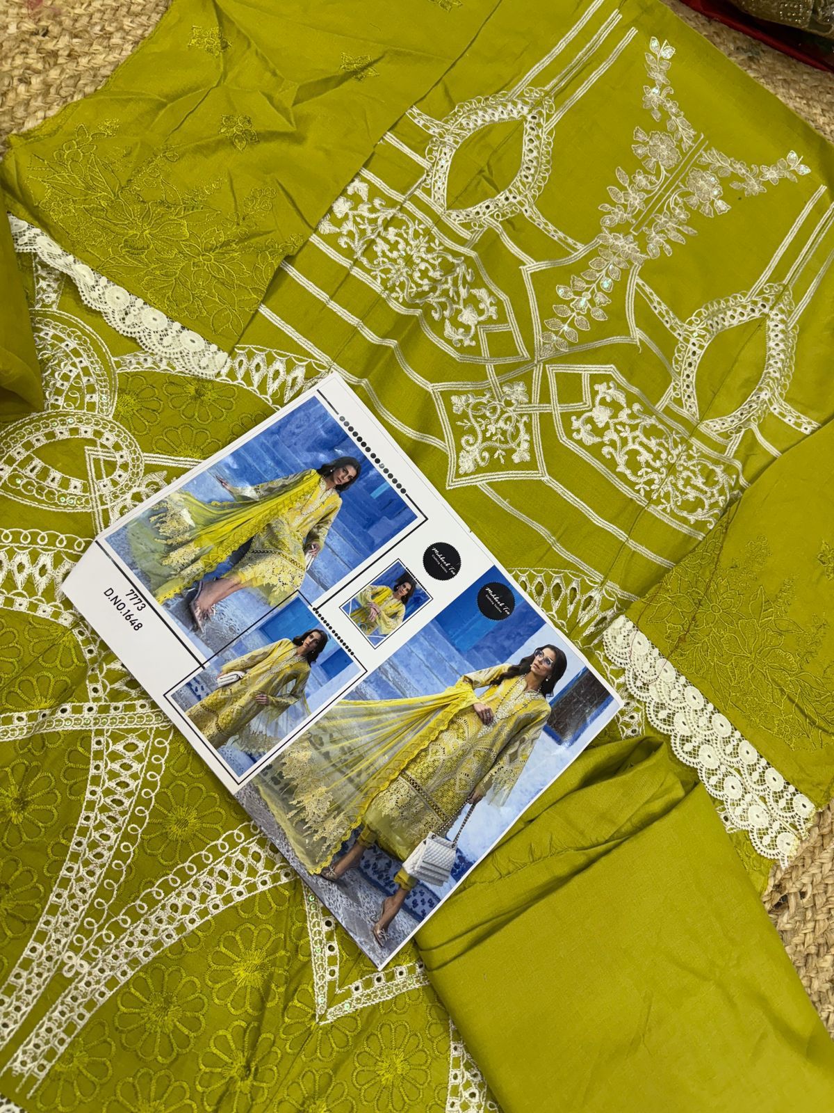 1648 Mehbbob Tex Visocse Lawn Embroidery Pakistani Suits Exporters In India