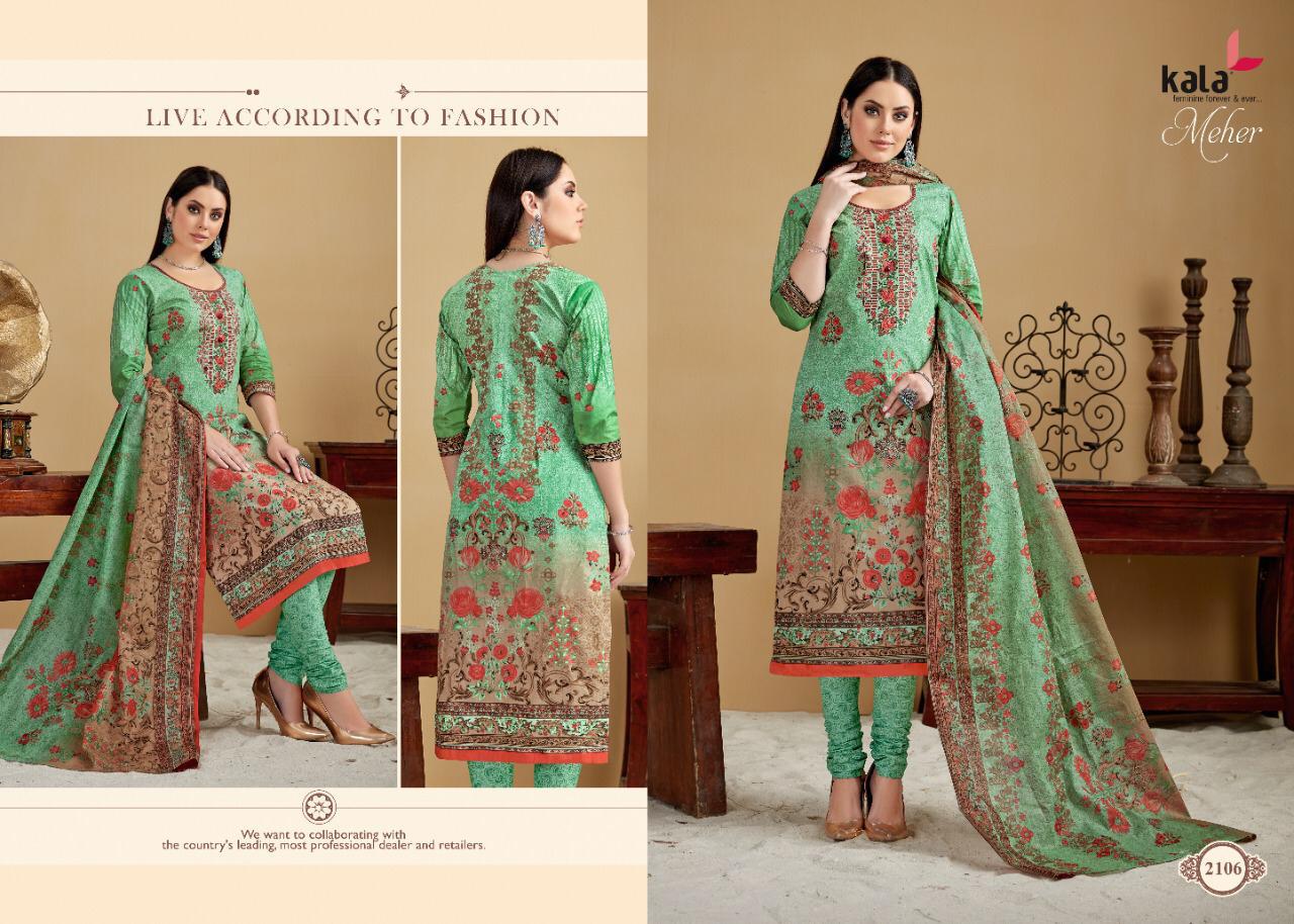 Kala Meher Vol 3 Daily Wear Casual Wear Latest Printed Cotton Dress Material 