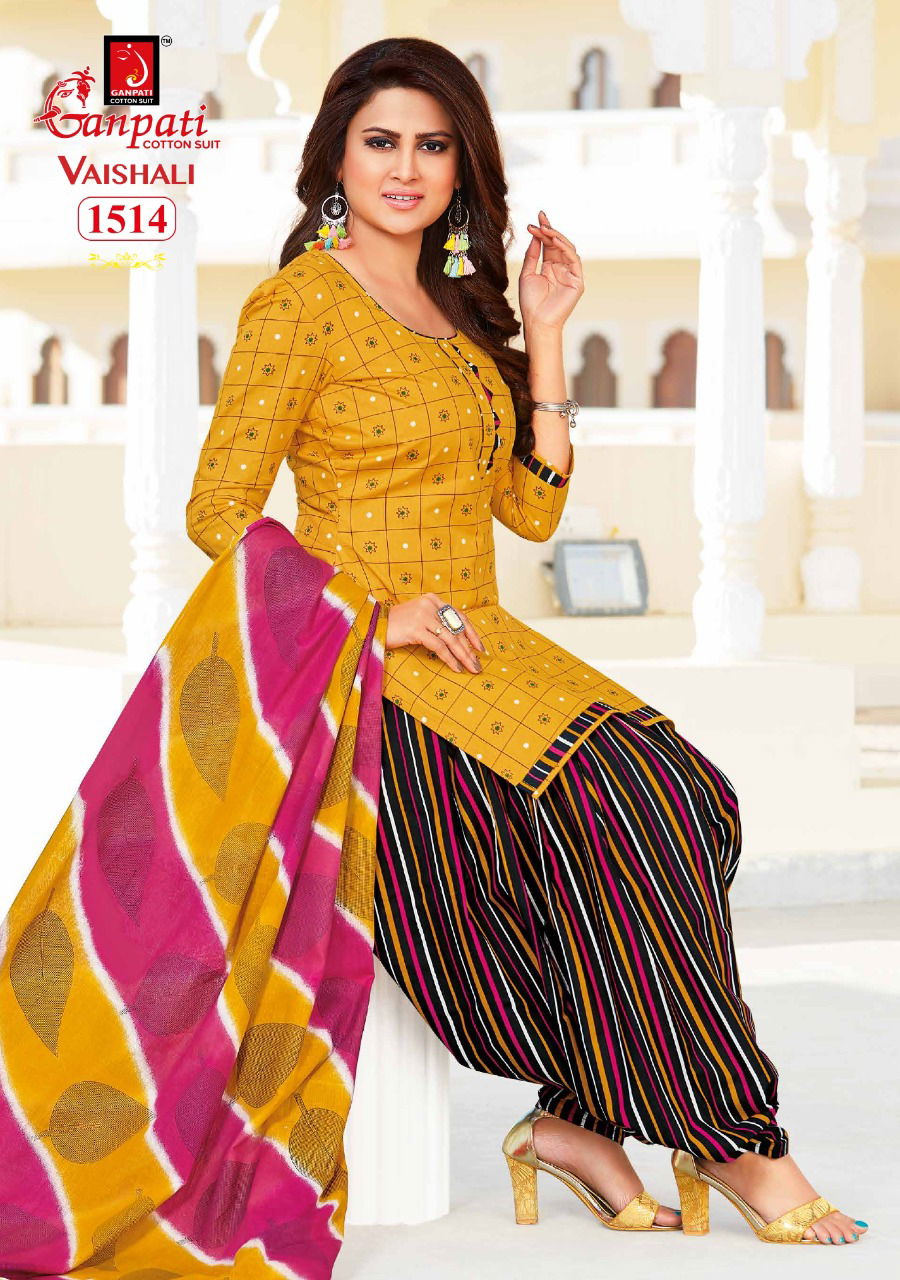 Ganpati Vaishali 1 Latest Pure Cotton Printed Casual Wear Dress Material Collection 