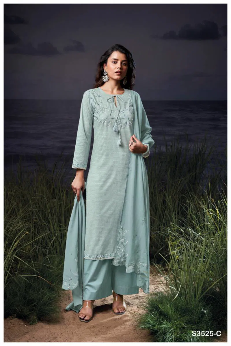 Aavreen By Ganga Cotton Printed Embroidered Salwar Suit Best Wholesale Shop In Surat
