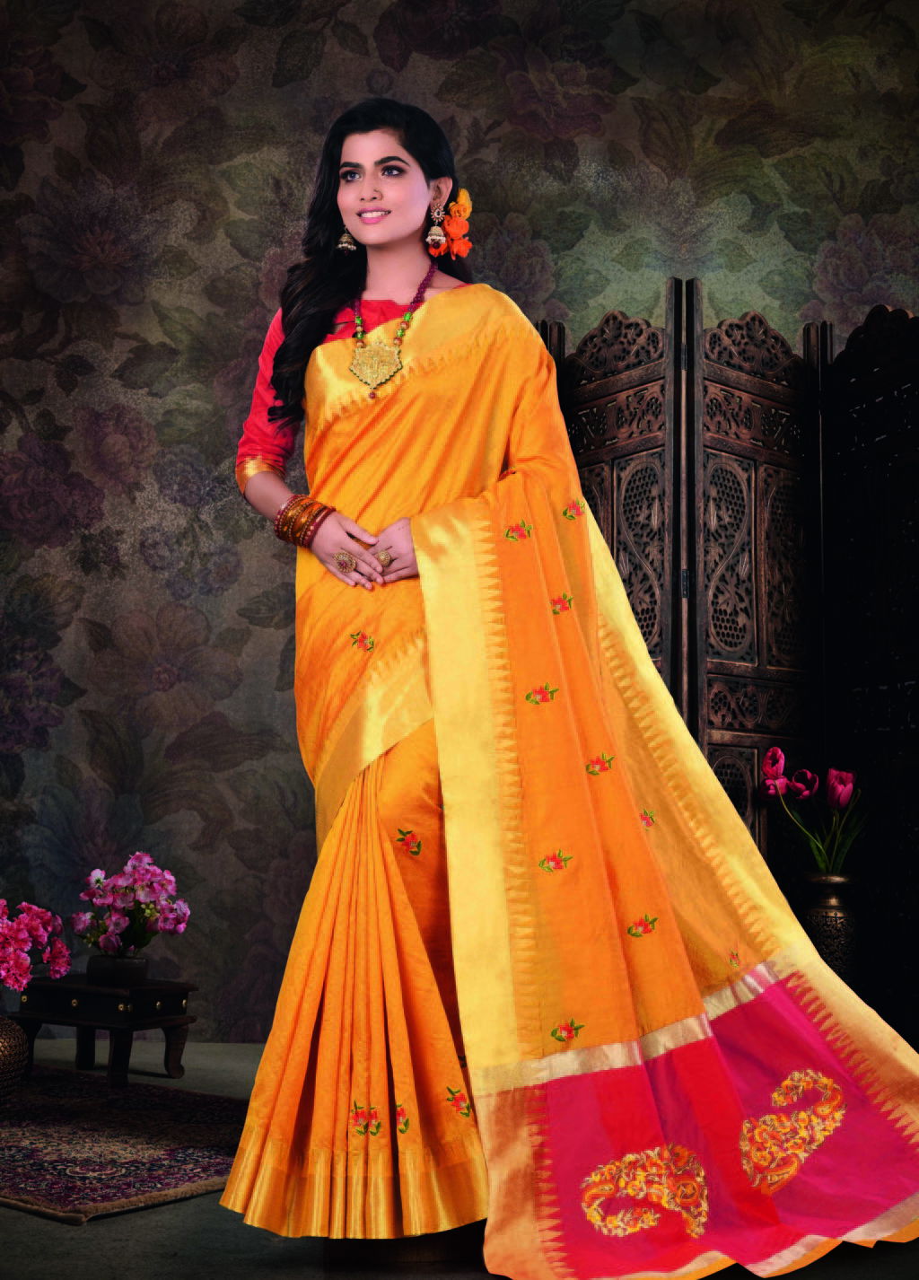 Sangam Shantipuri Latest Festive Wear Handloom Pure Crystal Silk Designer Sarees Collection
