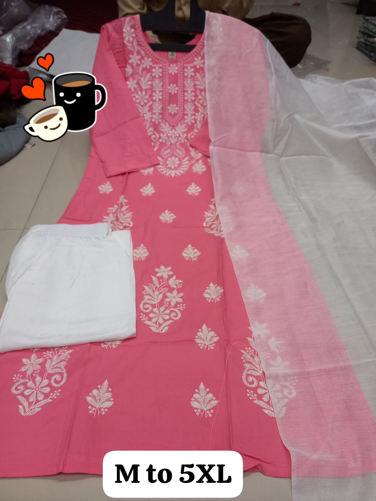 Virat Embroidery Work Kurti With Bottom Dupatta Catalog