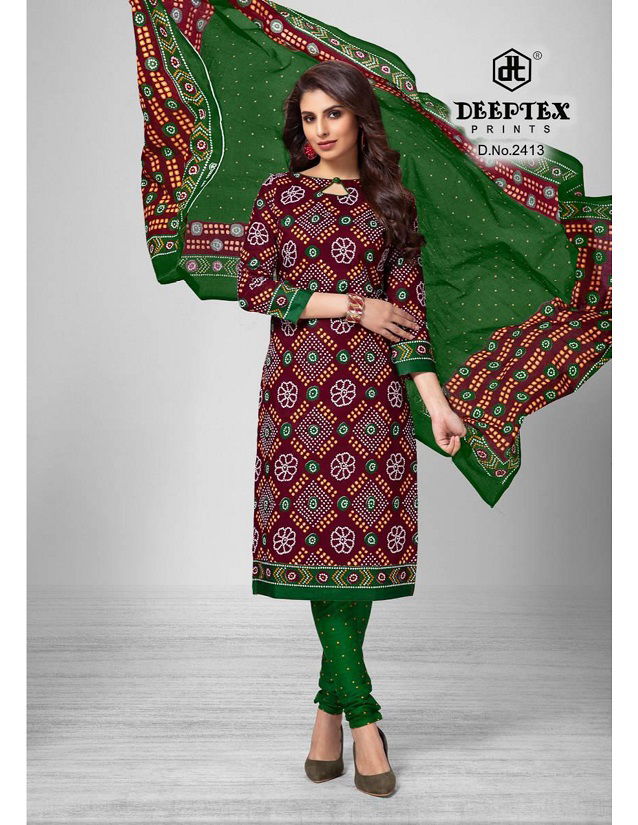 Deeptex Classic Chunaris 24 Latest Fancy Designer Casual Regular Wear Printed Cotton Dress Material Collection
