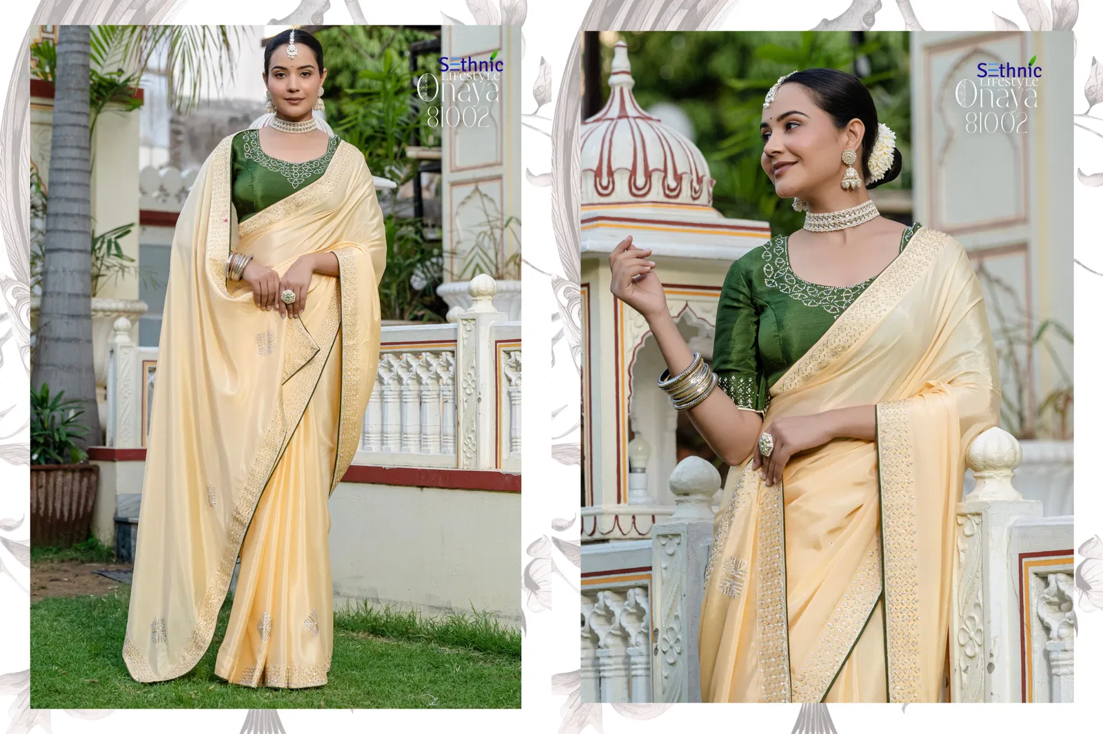 Onaya By Sethnic Ultrasoft Chinon Occasion Wear Saree Wholesale Online