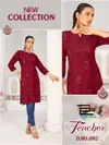 Teacher By Blue Hills Rayon Sequence Embroidered Kurti Wholesale Price In Surat