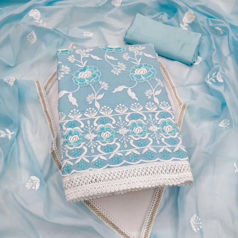 Color Set 9087 Chanderi Cotton Stylish Dress Material Wholesale In India